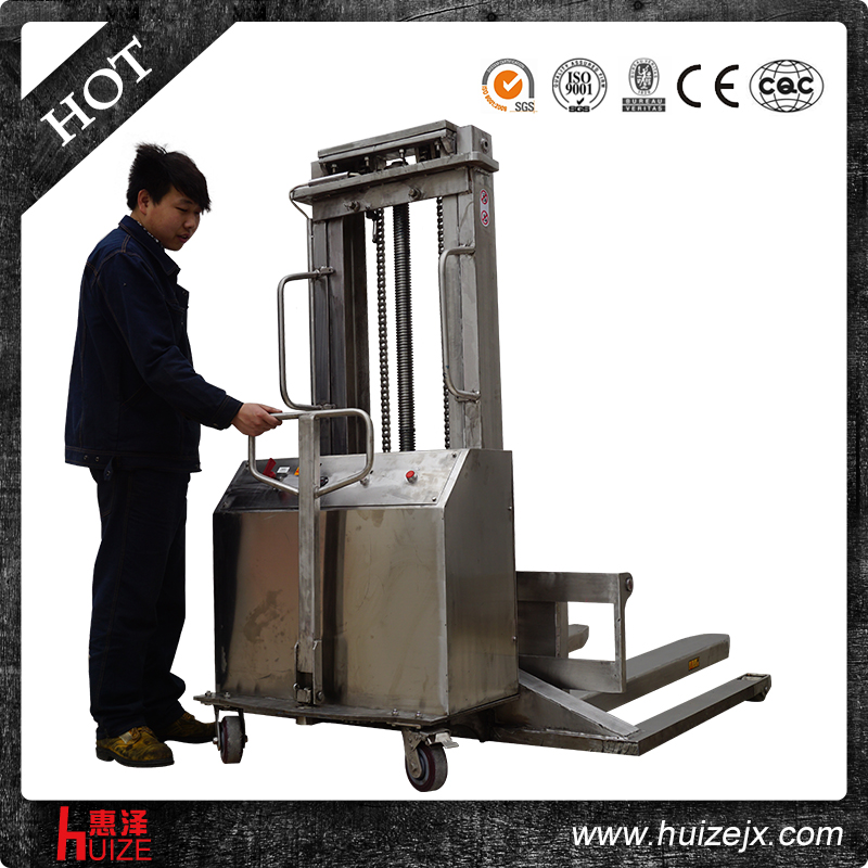 寬腿不銹鋼半電動(dòng)堆高車(chē) 寬腿不銹鋼半電動(dòng)堆高車(chē)
